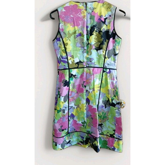 Calvin Klein Dress Womens 6 Watercolor Floral Sleeveless Sheath Artsy Career - Picture 11 of 16